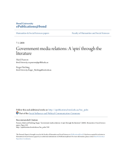 Government media relations: A `spin` through the literature