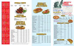 Menu - Front - Liberty Pizza