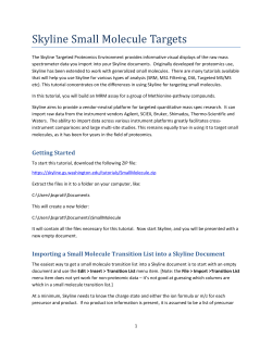 Skyline Small Molecule Targets