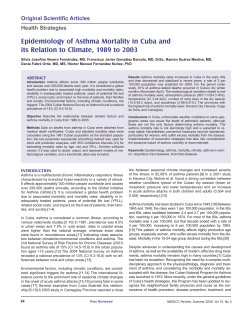 Epidemiology of Asthma Mortality in Cuba and its