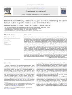 The distribution of Mekong schistosomiasis, past