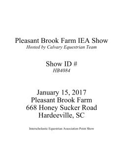 Prize List - Interscholastic Equestrian Association