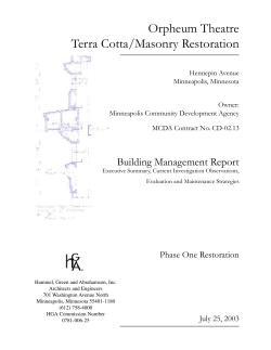 Orpheum Theatre Terra Cotta/Masonry Restoration