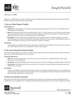SimplySwitch! - MB Financial Bank