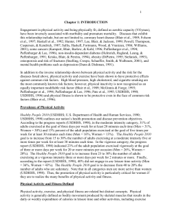 1 Chapter 1: INTRODUCTION Engagement in physical activity and