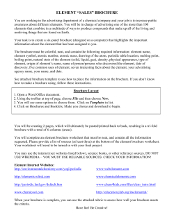 ELEMENT BROCHURE