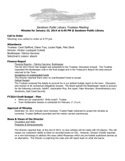 January 23, 2014 Minutes