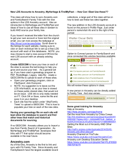 The New LDS Ancestry FindMyPast and other partnership programs