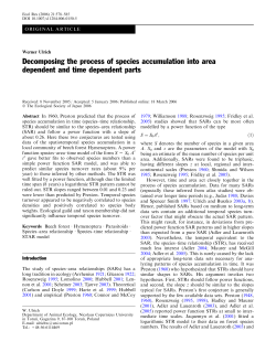 Decomposing the process of species accumulation into area