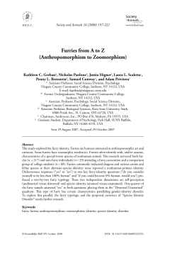 Furries from A to Z (Anthropomorphism to Zoomorphism)