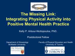 Integrating Physical Activity into Positive Mental Health Practice
