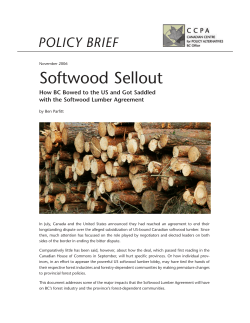 Softwood Sellout: How BC Bowed to the US and Got Saddled with