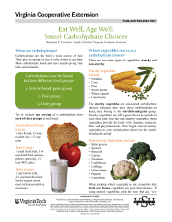 Eat Well, Age Well: Smart Carbohydrate Choices