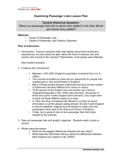 Examining Passenger Lists