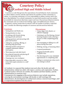 Courteous Discourteous - Cardinal Community School District