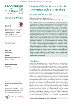 Evolution of climatic niche specialization