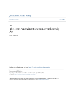 The Tenth Amendment Shoots Down the Brady Act