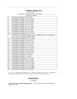 Indian Stamp Act - Revenue Department, Haryana