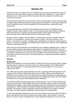 Section 28 - LGBT History Month