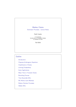 Markov Chains - Fatih Cavdur
