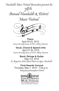 HMF program 2015 - Humboldt Music Festival Association