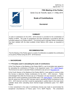MoP5 Doc 19: Scale of Contributions