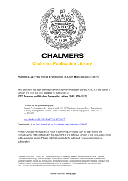 Maximum Aperture Power Transmission in Lossy Homogeneous