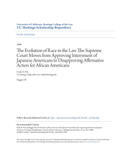 The Evolution of Race in the Law The Supreme Court Moves from
