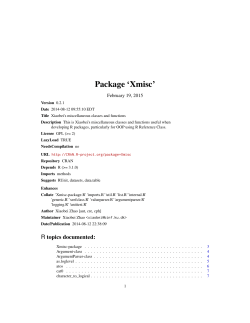 Package `Xmisc` - CRAN.R
