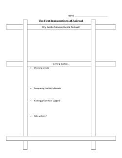 The First Transcontinental Railroad Note Sheet