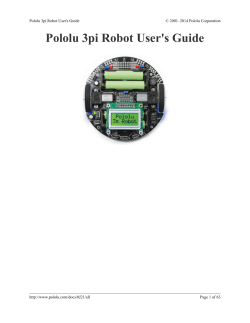 Pololu 3pi Robot User`s Guide