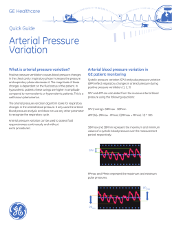 Arterial Pressure Variation - Clinical View