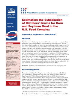 Estimating the Substitution of Distillers` Grains for Corn
