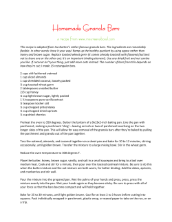 Homemade Granola Bars