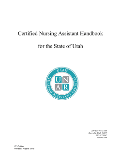 CNA Candidate Handbook, 6th Ed. - Utah Nursing Assistant Registry