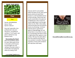 Peas - La Crosse Public Library