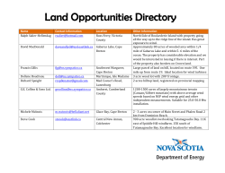 - Nova Scotia Department of Energy