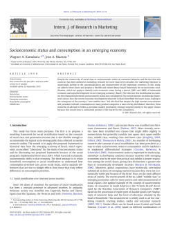 Socioeconomic status and consumption in an emerging economy