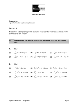 Topic 6 - Integration