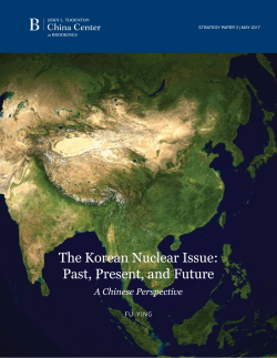 The Korean Nuclear Issue: Past, Present, and