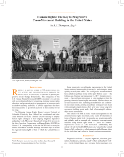 Human Rights: the Key to Progressive Cross