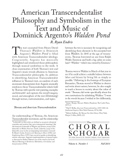 American Transcendentalist Philosophy and Symbolism in the Text