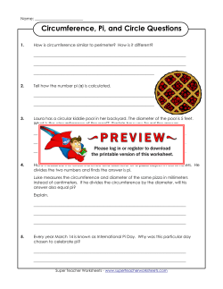 Circumference, Pi, and Circle Questions