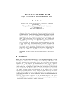 The MetaLex Document Server