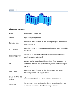Glossary: Bonding