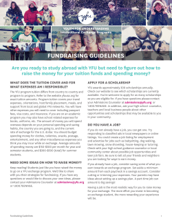 Fundraising Guidelines - Youth For Understanding USA
