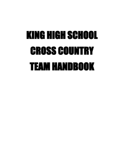 king high school cross country team handbook