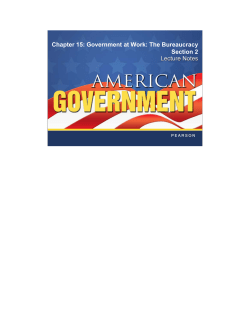 Chapter 15: Government at Work: The