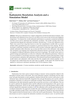 Radiometric Resolution Analysis and a Simulation Model