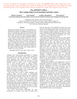 The QWERTY Effect: How typing shapes word
